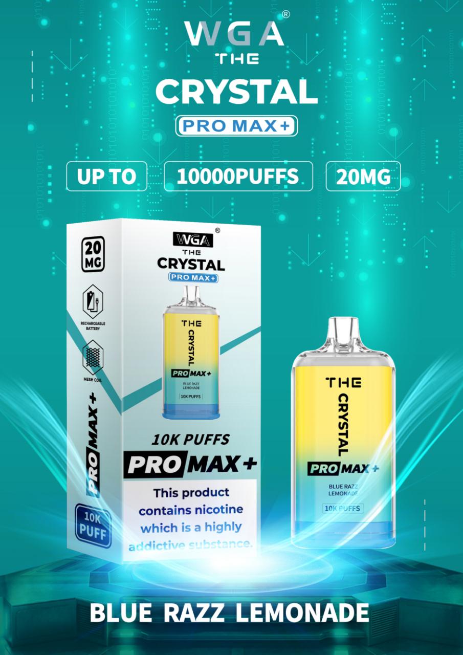 The Crystal Pro Max + 10000 Disposable Vape Pod Pack of 10