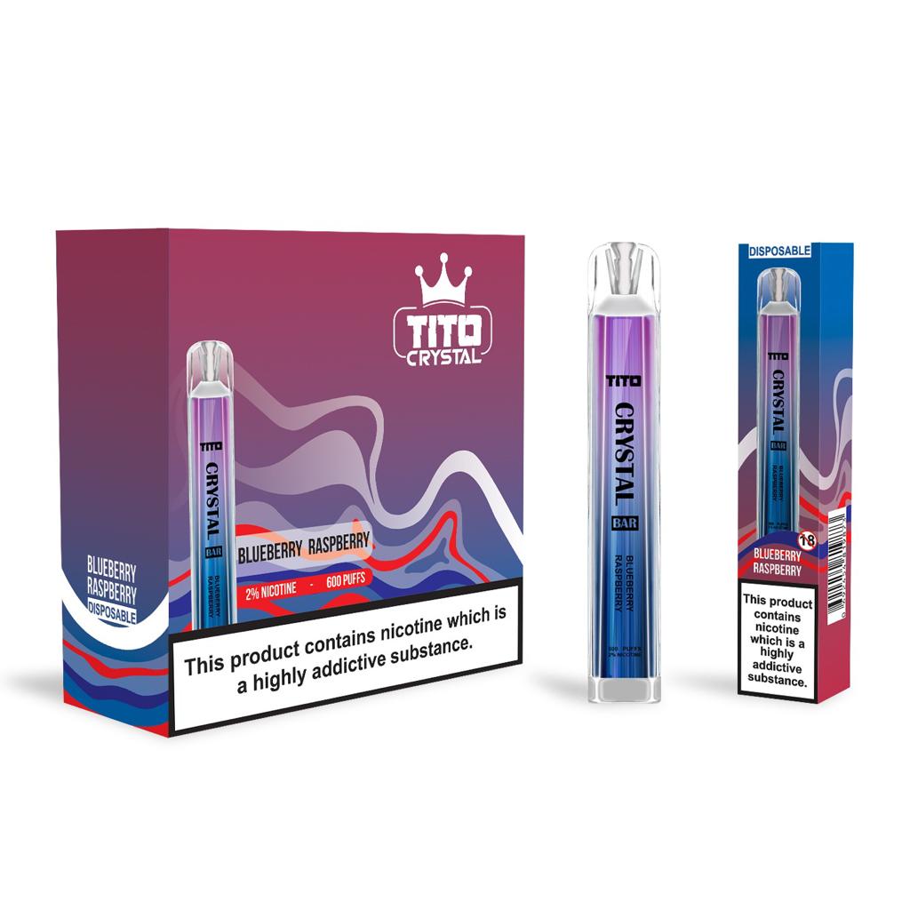 Tito Crystal Bar Vape Pen 600 Puffs Disposable Vape (Pack of 10)