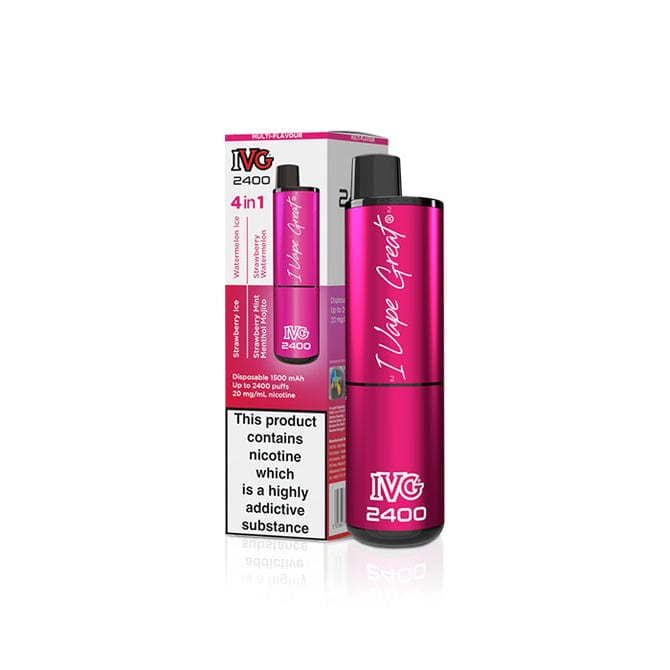 IVG DISPOSABLE PODS Pink Edition - Multi Flavour IVG 2400 Disposable Vape Pod Puff Bar Device Box of 5